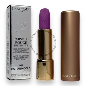Lancome L’absolu Rouge Cream/Intimatte Lipstick 0.12oz /3.4g 404 HOT&COLD NIB